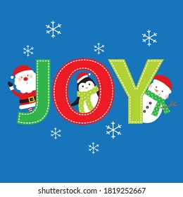 colorful joy christmas greeting card design