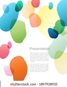 Colorido y alegre fondo vectorial. Lugares transparentes sin forma. Colores brillantes.