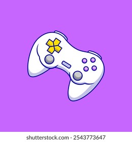 Colorful Joystick Gaming Controller Cartoon Vector Illustration. Gaming Gear Object Concept. Flat Cartoon Outline Style.