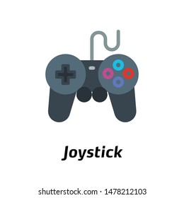colorful joystick icon vector. game controller vector symbol. white background. web design and mobile design