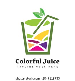 Colorful Juice Logo Design Vector