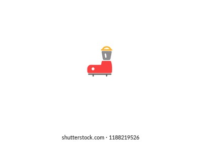 Colorful Juice Mixer Icon. Juice Mixer Vector Icon. Flat Grinder Vector Icon Isolated.