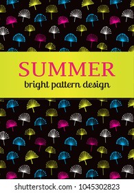 Colorful jungle vector poster template