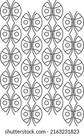 colorful kalamkari vector border design. Indian Traditional Illustration For Textile Branding