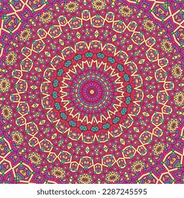 A colorful kaleidoscope Pattern of pink and green colors.