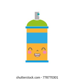 colorful kawaii cute smile aerosol spray