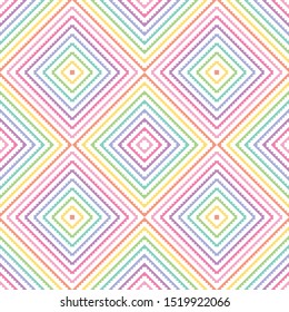 Colorful kawaii Seamless square Pattern. Abstract Background Design, Vector illustration