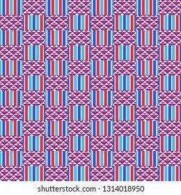 Colorful Kente Cloth Seamless Pattern - Beautiful Kente cloth repeating pattern design