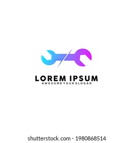 colorful key logo design vector