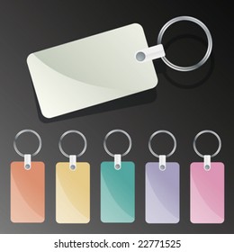 Colorful Keychains on a black background