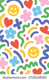 Fondo colorido del garabato de la diversión del niño