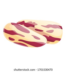 Colorful kidney beans icon. Cartoon of colorful kidney beans vector icon for web design isolated on white background