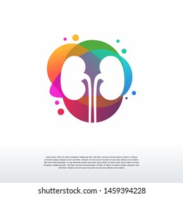 Colorful Kidney Care logo designs concept vector, Health Kidney logo template designs