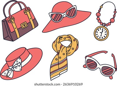 Colorful Kids and Baby Icons Illustration Set. Baby and Child Elements in Colorful Illustration Style. Collection of Kids and Baby Icons for Creative Use. Cute and Colorful Baby Icons and Kids Element