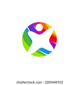 Colorful Kids Logo Template Design Vector, Emblem, Design Concept, Creative Symbol, Icon
