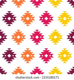 Colorful kilim design seamless pattern.