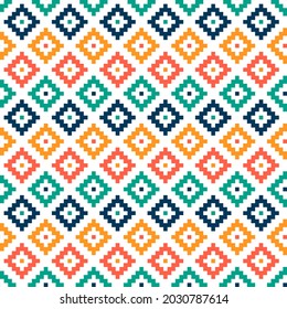 Colorful kilim with white seamless pattern