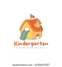 Colorful kindergarten or preschool school logo