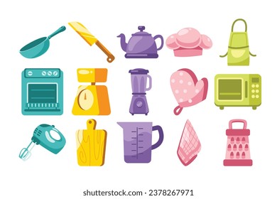 Colorful Kitchen Element Collections Set
