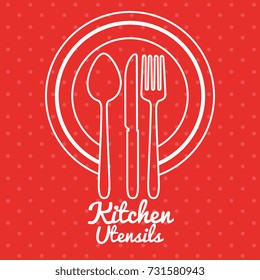colorful kitchen utensils 