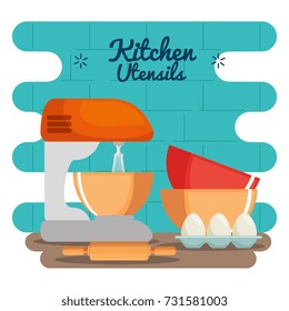 colorful kitchen utensils 