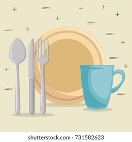 colorful kitchen utensils 