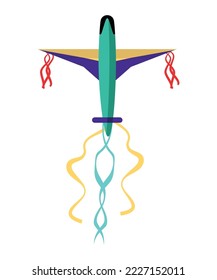 Colorful of kite in flat style.