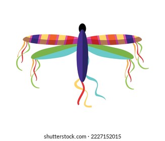 Colorful of kite in flat style.