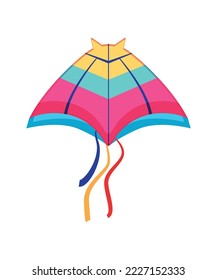 Colorful of kite in flat style.