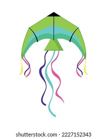 Colorful of kite in flat style.