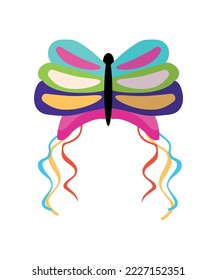 Colorful of kite in flat style.