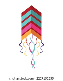 Colorful of kite in flat style.
