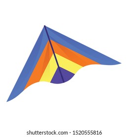 Colorful kite icon. Cartoon of colorful kite vector icon for web design isolated on white background