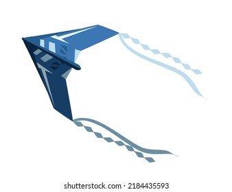 Colorful kite wind flying toy vector illustration isolated on white background