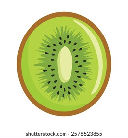 Colorful Kiwi Fruit Vector Illustration