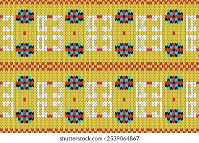 Patrón de punto colorido, hermosa forma geométrica sin costuras, diseño de arte de moda.