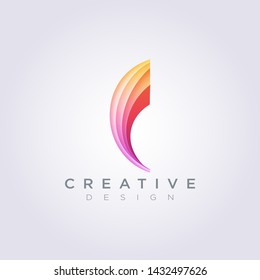 Colorful Kreative Trumpet Vector Illustration Design Clipart Symbol Logo Template.