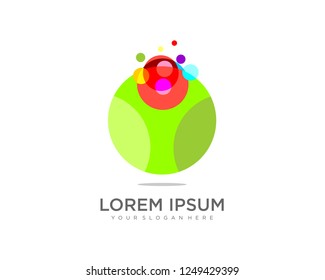 colorful lab logo vector