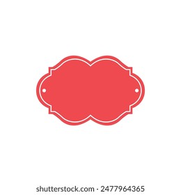 Colorful Label Frame Vector Illustration