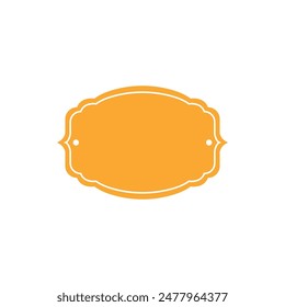 Colorful Label Frame Vector Illustration
