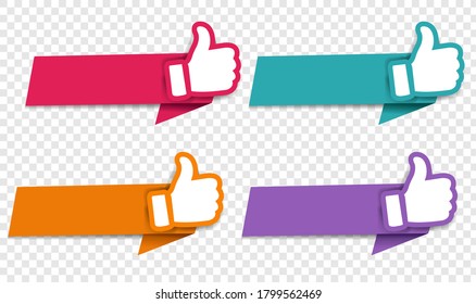 Colorful Label With Hands Set With Transparent Background With Gradient Mesh, Vector Illustration