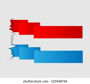 Colorful label paper brush stroke, vector illustration