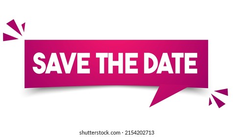 Colorful Label With Text Save The Date