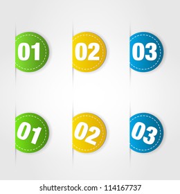 colorful labels. colorful labels concept.