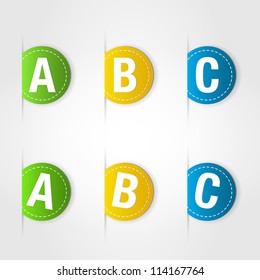 colorful labels. colorful labels concept.