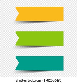Colorful Labels With Isolated Transparent Background With Gradient Mesh, Vector Illustration