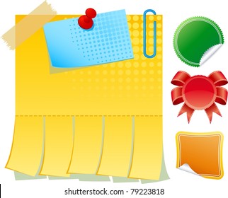 Colorful Labels on a background for a design