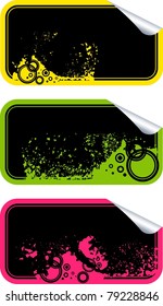 Colorful Labels on a background for a design