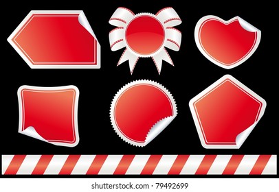 Colorful Labels on a background for a design. Vector