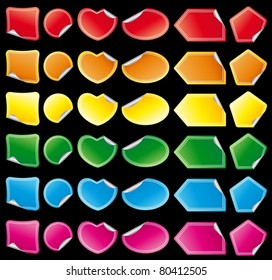 Colorful Labels on a background for a design